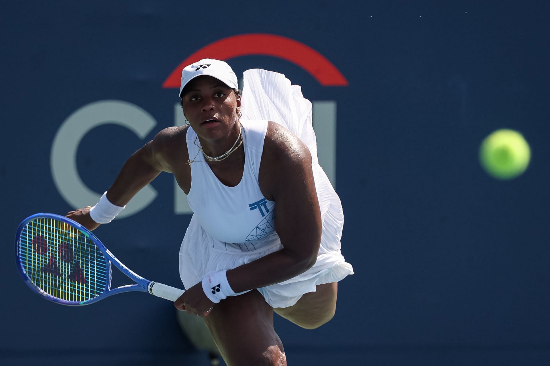 Taylor Townsend in action at the 2025 Mubadala Citi DC Open (Source: Getty)